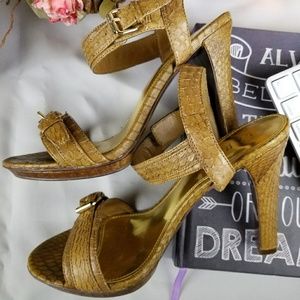 Ralph Lauren golden brown heels